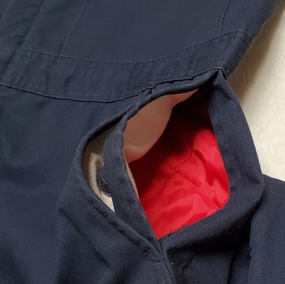 Vintage Wrangler Big Ben Navy Red Quilted Insulated Coveralls USA Made Medium - Picture 10 of 16